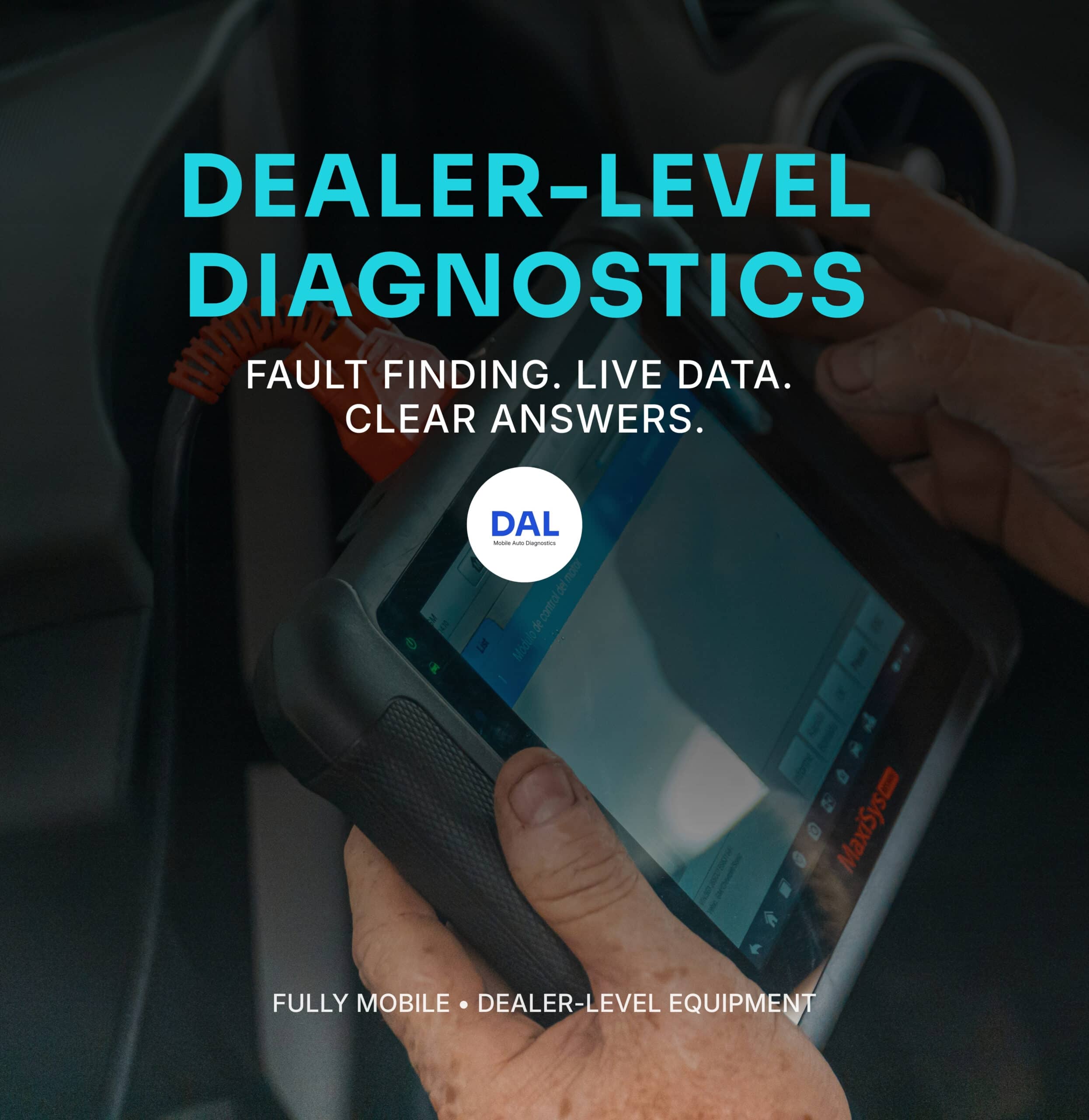 Mobile vehicle diagnostics using dealer-level diagnostic equipment in Doncaster and South Yorkshire.